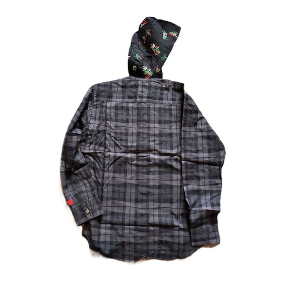 Emotionally Unavailable - Hooded Button Down Shirt - New - Sz Sm. made in Japan - Picture 3 of 7